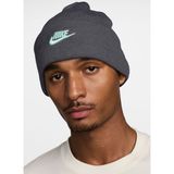 Nike HF0186-064 U NK PEAK BEANIE TC FUT Gri Logo Baskılı Unisex Bere