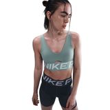 Nike HF7324-017 Yeşil Pro Indy Plunge Medium-Support Padded Kadın Antrenman Sporcu Sütyeni