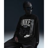 Nike HF9491-010 Sportswear Street Fleece Crew-Neck Siyah Kadın Sweatshirt
