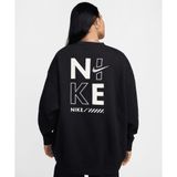 Nike HM4318-010 Siyah Fleece Oversize Crew Günlük Kadın Sweatshirt
