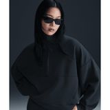 Nike HQ8188-010 Siyah 24.7 ImpossiblySoft Dri-FIT Oversized 1/2-Zip Top Kadın Sweatshirt