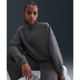 Nike HQ8188-036 Gri 24.7 ImpossiblySoft Dri-FIT Oversized 1/2-Zip Top Kadın Sweatshirt
