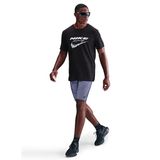 Nike HV2135-010 NK DF UV RN ENRGY MILE Siyah Yuvarlak Regular Fit Baskılı Erkek T-Shirt
