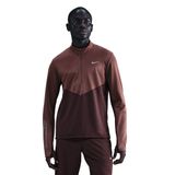 Nike HV2671-652 Therma-Fit Winterized Pacer Half-Zip Bordo Koşu Erkek T-Shirt