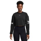 Nike HV3591-010 Siyah Pro Dri-Fit Fleece Kadın Antrenman Sweatshirt