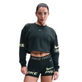 Nike HV3591-390 Yeşil Dri-Fit Loose Crew-Neck French Terry Kadın Antrenman Sweatshirt