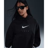 Nike IB1984-010 Sportswear Phoenix Fleece Over-Oversized Graphic Hoodie Siyah Kadın Sweatshirt