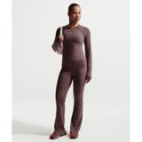 Nike IF0240-502 Kahverengi Sportswear Chill Knit Mid-Rise Tight Ribbed Pants Kadın Eşofman Altı