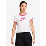 Nike IF4072-101 W NSW SS RINGER TEE VNTG Beyaz Yuvarlak Regular Fit Baskılı Kadın T-Shirt