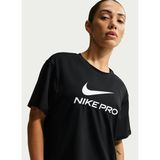 Nike IQ0820-010 W NP DF 365 SS LOOSE TOP Siyah Logo Baskılı Kadın T-Shirt