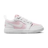 Nike Jordan 1 Low Alt Leather Sneakers Hakiki Deri Bantlı Cırtlı Kız Çocuk Spor Ayakkabı Beyaz Pembe Pembe