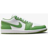 Nike Jordan 1 Low Special Edition Leather Mens Sneaker Hakiki Deri Erkek Günlük Spor Ayakkabı Beyaz Yeşil - Yeşil - Beyaz