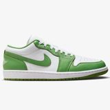 Nike Jordan 1 Low Special Edition Leather Mens Sneaker Hakiki Deri Erkek Günlük Spor Ayakkabı Beyaz Yeşil