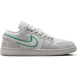 Nike Jordan 1 Low Special Edition Leather Mens Sneaker Hakiki Deri Erkek Günlük Spor Ayakkabı Gri Yeşil - Gri - Yeşil