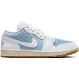 Nike Jordan 1 Low Special Edition Leather Mens Sneaker Hakiki Deri Erkek Günlük Spor Ayakkabı Mavi Beyaz - Mavi - Beyaz