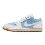 Nike Jordan 1 Low Special Edition Leather Mens Sneaker Hakiki Deri Erkek Günlük Spor Ayakkabı Mavi Beyaz