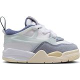 Nike Jordan 4 Rm Td Leather Sneakers Hakiki Deri Lastik Bağcıklı Çocuk Spor Ayakkabı Beyaz Mavi - Beyaz - Açık Mavi