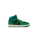 Nike Jordan Air 1 Mid Unisex Spor Ayakkabısı, Yeşil-Siyah-Mavi, 37,5 Beden