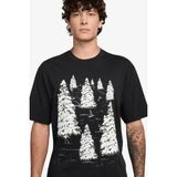 Nike Jordan Brooklyn Holiday Crew Mens Black Tee Grafik Baskılı Pamuklu Erkek Tişört Siyah
