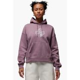Nike Jordan Essentials Brooklyn Loose Fit Graphic Hoodie Bol Kesim Kapüşonlu Kadın Sweatshirt Mor