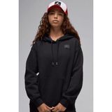 Nike Jordan Flight Fleece Po Loose Fit Womens Hoodie Kadın Kapüşonlu Sweatshirt Siyah