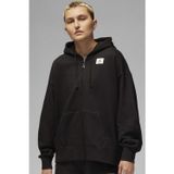 Nike Jordan Flight Full Zip Oversize Hoodie Kadın Oversize Kapüşonlu Sweatshirt Siyah