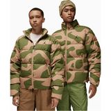 Nike Jordan Flight Heritage Camo Down Puffer Erkek Mont - - Olivine - 001 - S