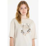 Nike Jordan Flight Women's Oversized T-Shirt Kadın Grafik Logo Pamuklu Tişört Krem