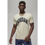 Nike Jordan Holiday Ss Crew Beige Baskılı Erkek Günlük Tişört Bej