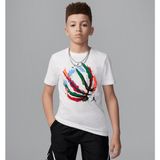 Nıke Jordan Jdb Bball Fıre Ss Tee Erkek Çocuk Tişört - 8 - 10 Yaş - Beyaz