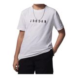 Nike Jordan JDB MJ Wordmark Embroidered Crew T-Shirt Erkek Çocuk TİŞÖRT 95D634-001 by Nike