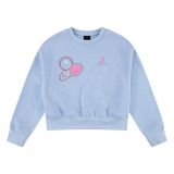 Nike Jordan Jdg Blue Jeans & Bling Flc Cre Kız Çocuk Sweatshirt 45F195 45F195-BG7, 12-13 Yaş