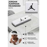 Nike Jordan Jumpman Beyaz Spor Saç Bandı - Havlu Dokulu Tenis, Basketbol Alın Bandı (Nemi Hızla Emer)