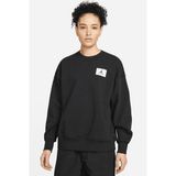 Nike Jordan Jumpman Essen Fleece Crew Oversize Kadın Geniş Kalıp Pamuk Sweatshirt Siyah