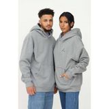 Nike Jordan Jumpman Unisex Pull Over Hoodie Kapüşonlu Gri Sweatshirt - XS