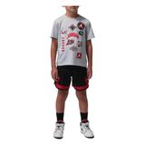 Nike Jordan Mj Dynasty Mesh Patch Set Erkek Çocuk Tişört-Şort Takım 85F561 85F561-023, 023, 4-5 Yaş