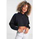 Nike Jordan Sport Fleece Crop Pullover Loose Fit Hoodie Kadın Kapüşonlu Bol Kesim Sweatshirt Siyah