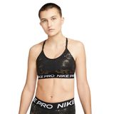 Nike Kadın Dri Fit Indy Strpy Sparkle sütyen, Siyah/siyah/koyu gri, S