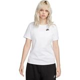 Nike Kadın T-Shirt Beyaz Renkli Yumuşak Pamuklu Kumaş ile Günlük Kullanım için Rahat Tasarım