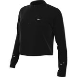 Nike Kadın Tempo Dri-FIT Yarım Fermuarlı Tişört ve Tişört (1'li paket), SİYAH/(REFLEKTİF SILV), M