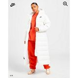 Nike Kadın Therma-Fit Beyaz Parka Full-Zip Hoodie Uzun Kol Günlük Stil İçin Rahat Tasarım - XS