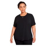 NIKE Kadın W Nk One Luxe Df Ss Std Üst Tişört, Siyah/Yansıtıcı Silv, S