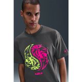 Nike Lebron Max 90 Loose Fit Mens Tee Bol Kesim Grafik Baskılı Erkek Tişört Antrasit