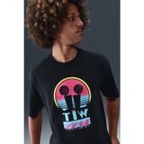 Nike Lebron''miami Twice''tee Max 90 Loose Fit Grafik Baskılı Erkek Günlük Tişört Siyah