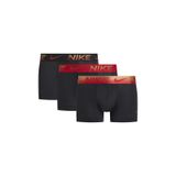 Nike Logolu Elastik Bantlı Günlük Boxer 3'lü Paket, S, 0000KE1156, Kırmızı-Turuncu-Siyah, erkek