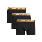 Nike Logolu Elastik Bantlı Siyah Boxer 3'lü Paket, S, 0000KE1008, Siyah7, erkek