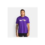 Nike Los Angeles Lakers Swoosh Essential Erkek Mor NBA T-Shirt