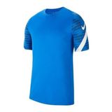 Nike M Nk Df STRKE21 Top Ss Erkek Futbol T-Shirt CW5843-463 Mavi Nefes Alabilir Kumaş Modern Tasarım