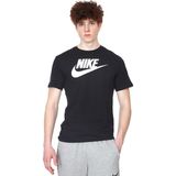 Nike M Nsw Tee Icon Futura Erkek Siyah Tişört Şık Tasarım ve Pamuklu Kumaşla Rahatlık Sunar