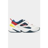 Nike M2K Tekno Leather Unisex Sneaker Hakiki Deri Spor Ayakkabı Beyaz Mavi Yükseklik 4cm